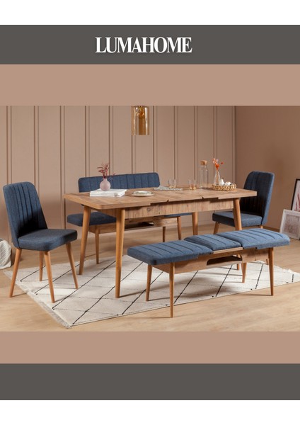 Gordes Atlantik-Lacivert Extra Yemek Masası Takımı