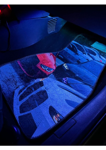 Kaymaz Tabanlı, Özel Dijital Baskılı Halı Dekor Paspas Seti- Oto Aksesuar indirimleri