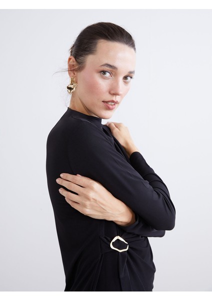 Yeni Sezon Bisiklet Yaka Büzgülü Kadın Tunik modelleri