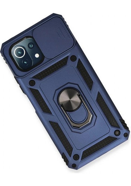Xiaomi Mi 11 Lite Kılıf Pars Lens Yüzüklü Silikon - Lacivert modelleri