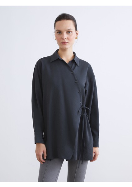 Yeni Sezon Modal Karışımlı Kadın Gömlek Tunik