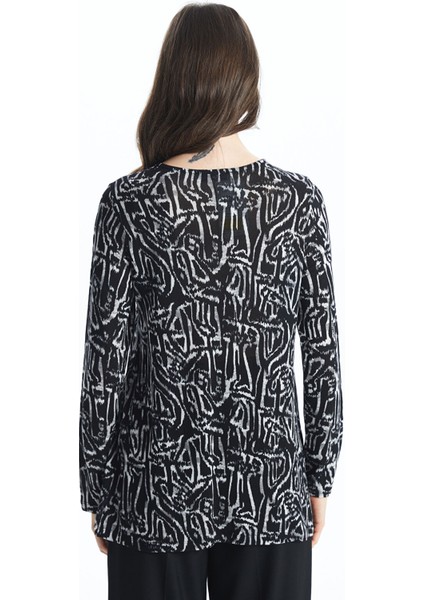 Yeni Sezon Bisiklet Yaka Desenli Kadın Tunik fırsatları