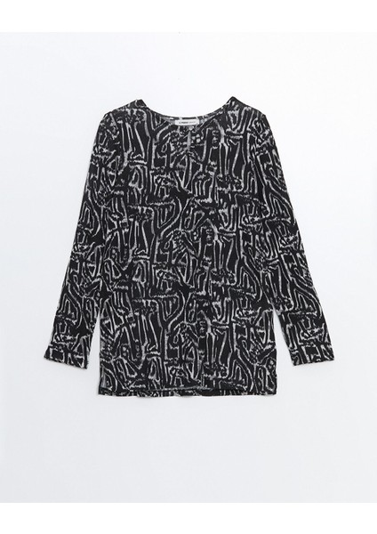 Yeni Sezon Bisiklet Yaka Desenli Kadın Tunik indirimleri
