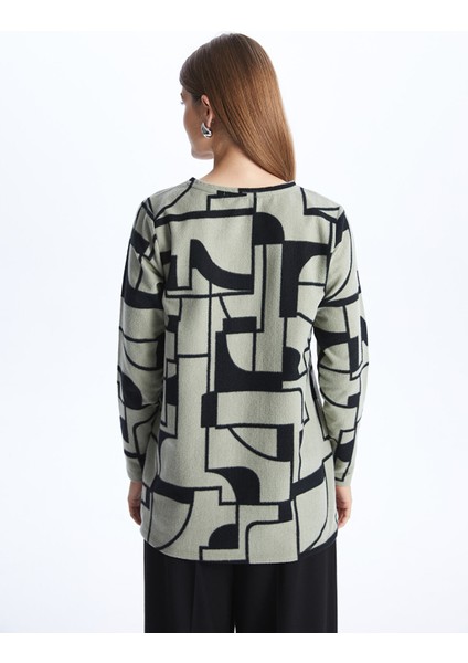 Yeni Sezon Bisiklet Yaka Desenli Uzun Kollu Kadın Tunik indirimleri