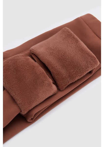 Kahverengi Kız Çocuk Içi Peluş Extra Kalın Kışlık Tayt modelleri