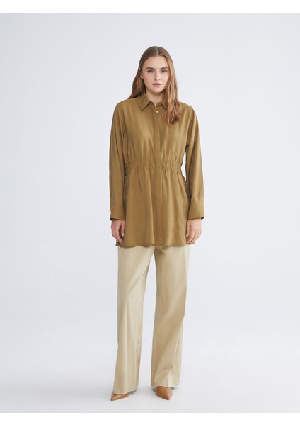 Yeni Sezon Oversize Modal Karışımlı Kadın Gömlek Tunik fiyatları