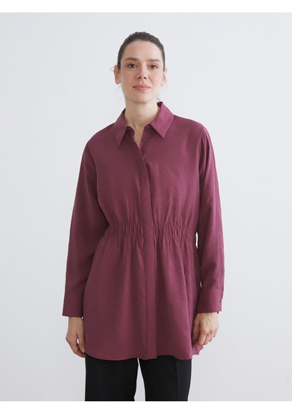 Yeni Sezon Oversize Modal Karışımlı Kadın Gömlek Tunik