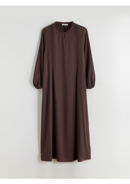 Yeni Sezon Fırfırlı Bisiklet Yaka Pile Detaylı Elbise indirimleri