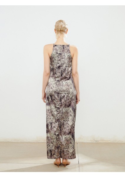 Yeni Sezon Halter Yaka Desenli Askılı Elbise fırsatları