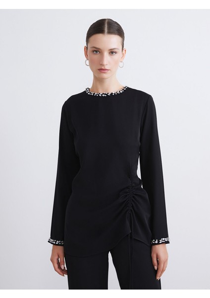 Yeni Sezon Taşlı Büzgülü Kadın Tunik fiyatları