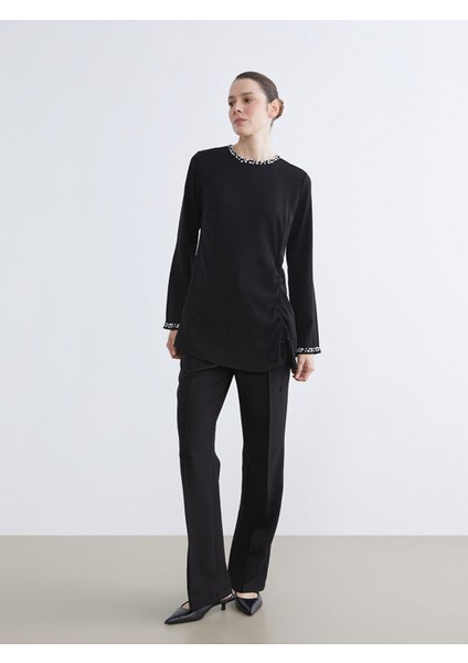 Yeni Sezon Taşlı Büzgülü Kadın Tunik fırsatları