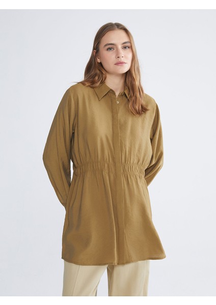 Yeni Sezon Oversize Modal Karışımlı Kadın Gömlek Tunik