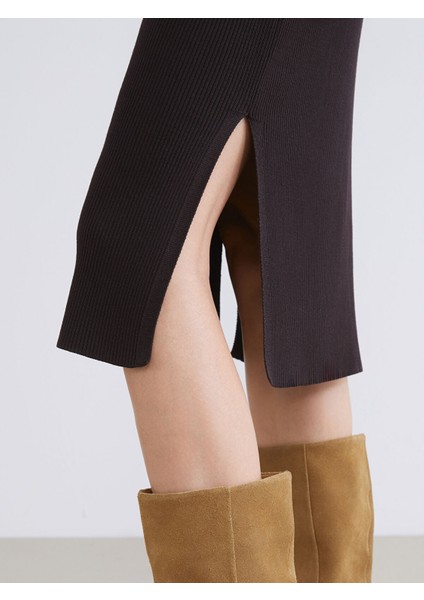 Yeni Sezon Bisiklet Yaka Triko Elbise modelleri