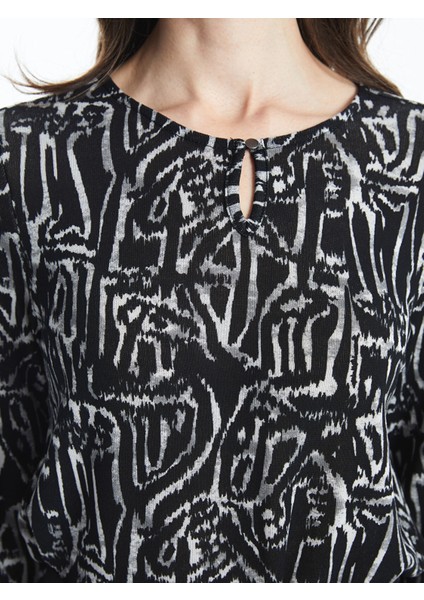 Yeni Sezon Bisiklet Yaka Desenli Kadın Tunik modelleri
