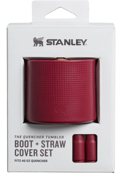 Quencher Orijinal 1,18 Litre (40 Oz) Termos ile Uyumlu Koruma Seti (Taban Kılıfı + Pipet Kapağı)