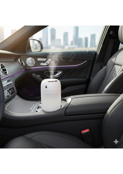 Type-C Girişli, 300ML Kapasiteli Araç Içi Mini Nemlendirici ve Rgb Aroma Difüzörü fırsatları