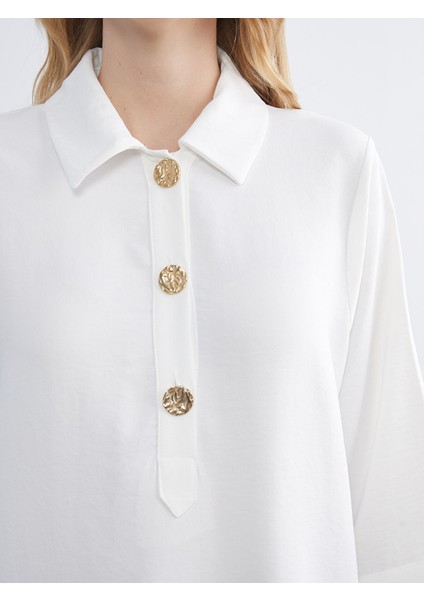 Yeni Sezon Gömlek Yaka Oversize Kadın Tunik modelleri