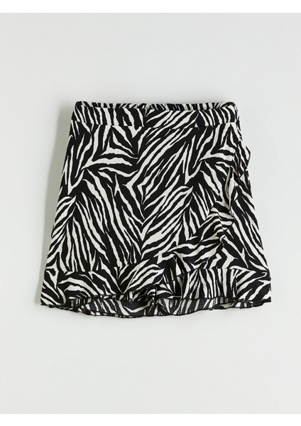 Yeni Sezon Beli Lastikli Dokulu Kadın Şortlu Etek indirimleri