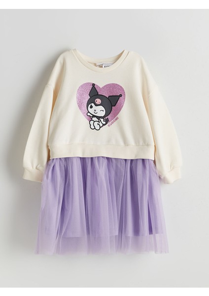Yeni Sezon Tütülü Baskılı Kız Çocuk Elbise