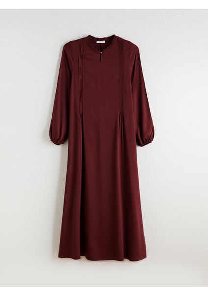 Yeni Sezon Fırfırlı Bisiklet Yaka Pile Detaylı Elbise indirimleri