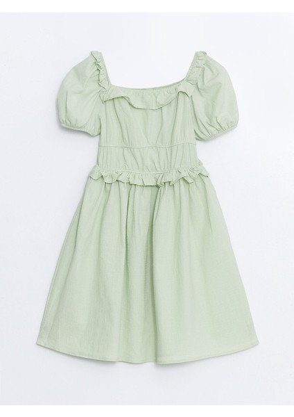 Yeni Sezon Kare Yaka Kız Çocuk Elbise fiyatları