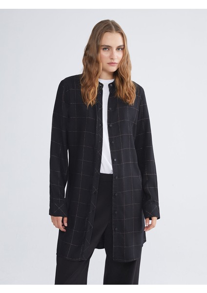 Yeni Sezon Ekose Kadın Gömlek Tunik