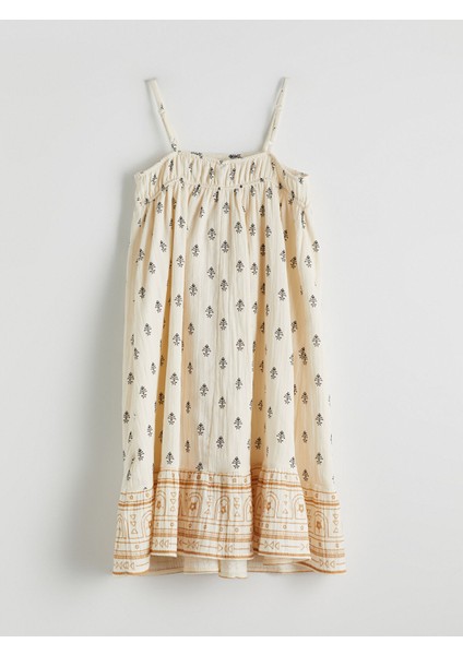 Yeni Sezon Kare Yaka Kız Çocuk Elbise