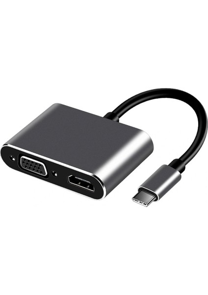 FA-7678C USB Tip-C=>hdmi+Vga Çevirici
