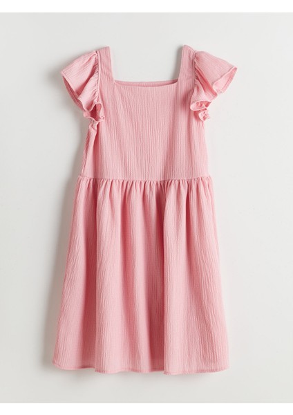 Yeni Sezon Düz Fırfırlı Kız Çocuk Elbise fiyatları