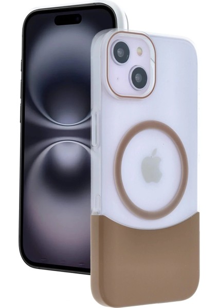 Apple iPhone 15 Velar Magsafe Kapak - Çöl Titanyum