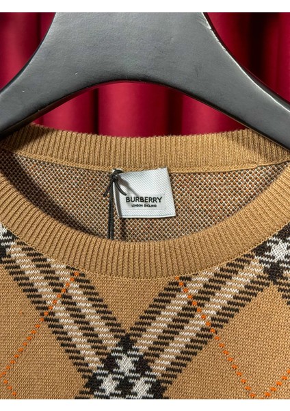 Desenli Kahverengi Erkek Pamuk Triko Kazak - Estetik ve Zarif fiyatları