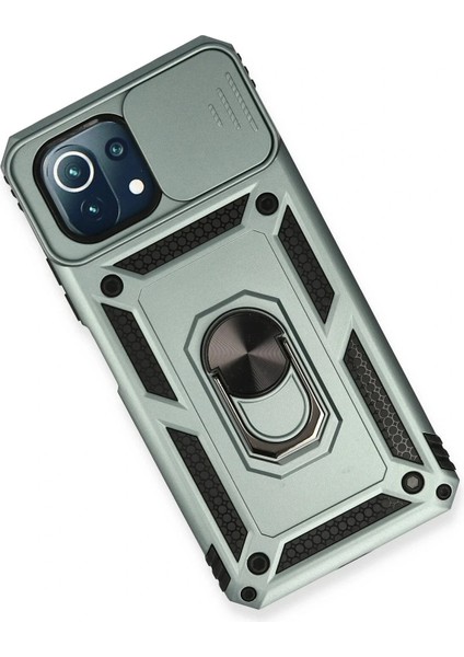 Xiaomi Mi 11 Lite Kılıf Pars Lens Yüzüklü Silikon - Yeşil modelleri
