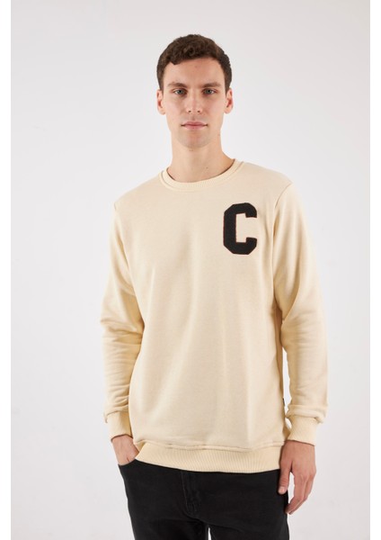 Boston Kırık Beyaz O-Yaka Sweatshırt modelleri