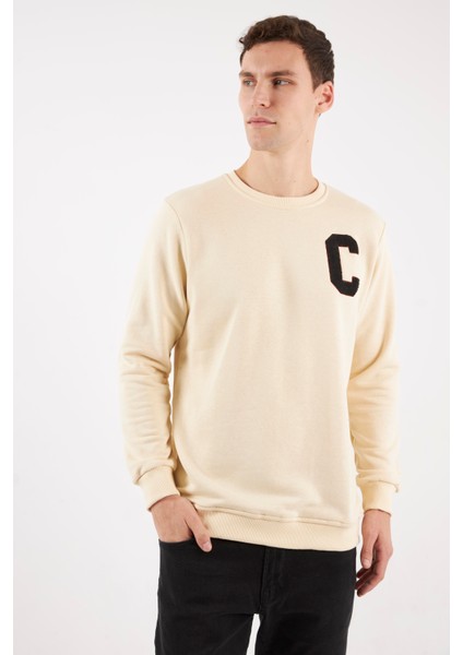 Boston Kırık Beyaz O-Yaka Sweatshırt fırsatları