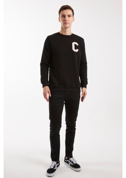 Boston Siyah O-Yaka Sweatshırt modelleri