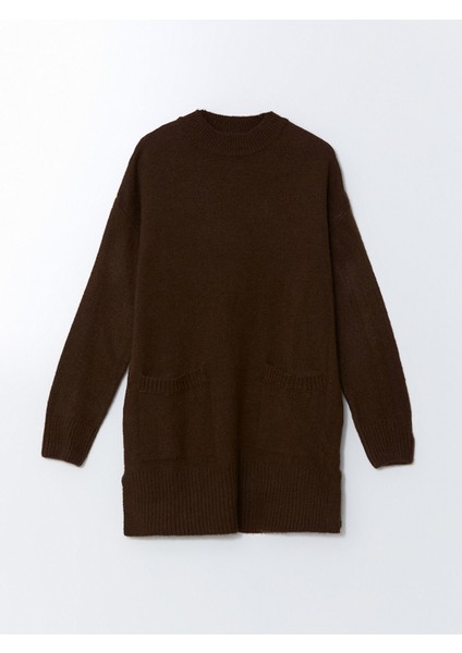 Yeni Sezon Bisiklet Yaka Kadın Triko Tunik indirimleri