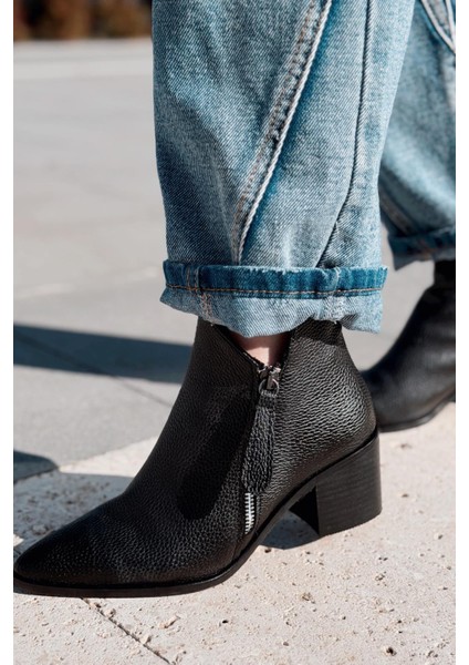 Mirno Kadın Kovboy Bot Siyah Desenli Mat Deri fiyatları