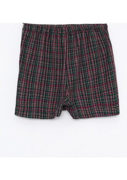 Yeni Sezon Kadın Beli Fermuarlı Ekose Tüvit Şort Etek indirimleri