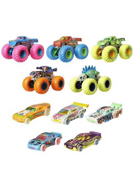 Bfs HCB57 Monster Trucks Karanlıkta Parlayan Araçlar, Hot Wheels Monster Trucks - Mattel modelleri