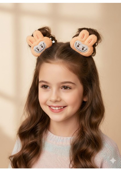 Denes Life Labubu 2'li Lastik Kız Çocuk Toka