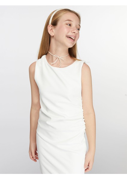 Yeni Sezon Büzgülü Kız Çocuk Abiye Elbise modelleri