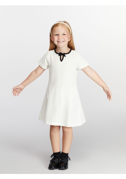 Yeni Sezon Bisiklet Yaka Kız Çocuk Elbise