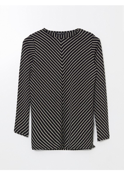 Yeni Sezon Bisiklet Yaka Çizgili Oversize Kadın Tunik indirimleri