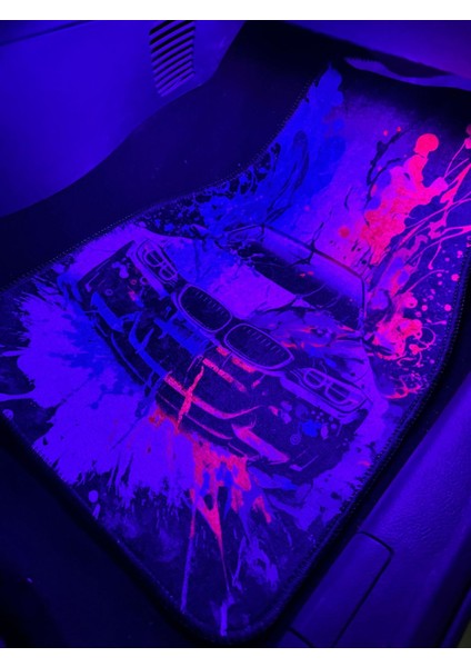 Modern Sanat Tarzı Araç Içi Dekor Paspas - Otomobil Desenli