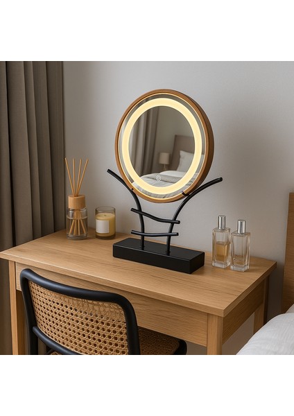 Işıklı Makyaj Aynası Dokunmatik Sensörlü Dimlenebilir