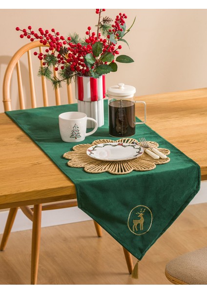 Yeni Sezon Nakışlı Püskül Detaylı Runner 45X150 cm