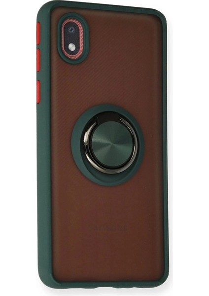 Samsung Galaxy A01 Core Kılıf Montreal Yüzüklü Silikon Kapak - Yeşil fiyatları