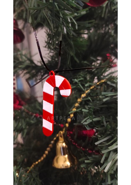 ARTPERA3D 3'lü Baston Şeker Yılbaşı Ağacı Süsü 5 cm – Kırmızı Beyaz Çam Ağacı Süsü modelleri