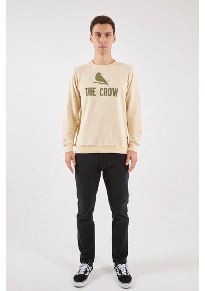 Zoom Ekru O-Yaka Sweatshırt