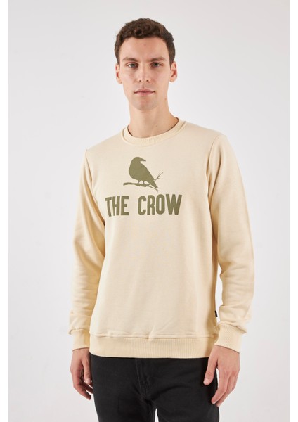 Zoom Ekru O-Yaka Sweatshırt